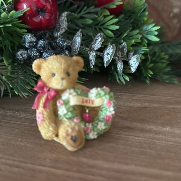 Enesco Cherished Teddies Brown and Red July Holiday Decor Accent Collectible - Picture 3 of 5